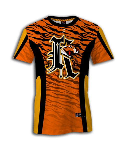 tiger softball vneck jersey - full-dye custom softball uniform